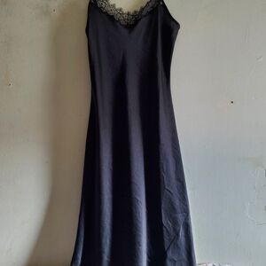 Wilfred Black Lace Detail Slip Dress